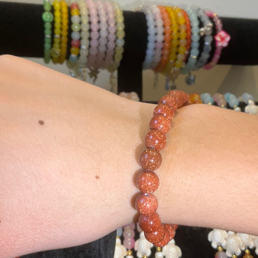 Elegant Goldstone Beaded Bracelet